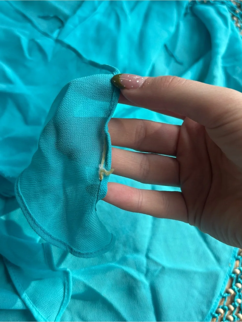 N/A blue beaded